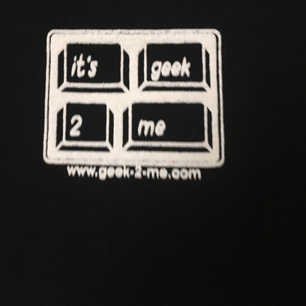IT'S GEEK-2-ME cotton black t-shirt. Size XL New! - Picture 6 of 8